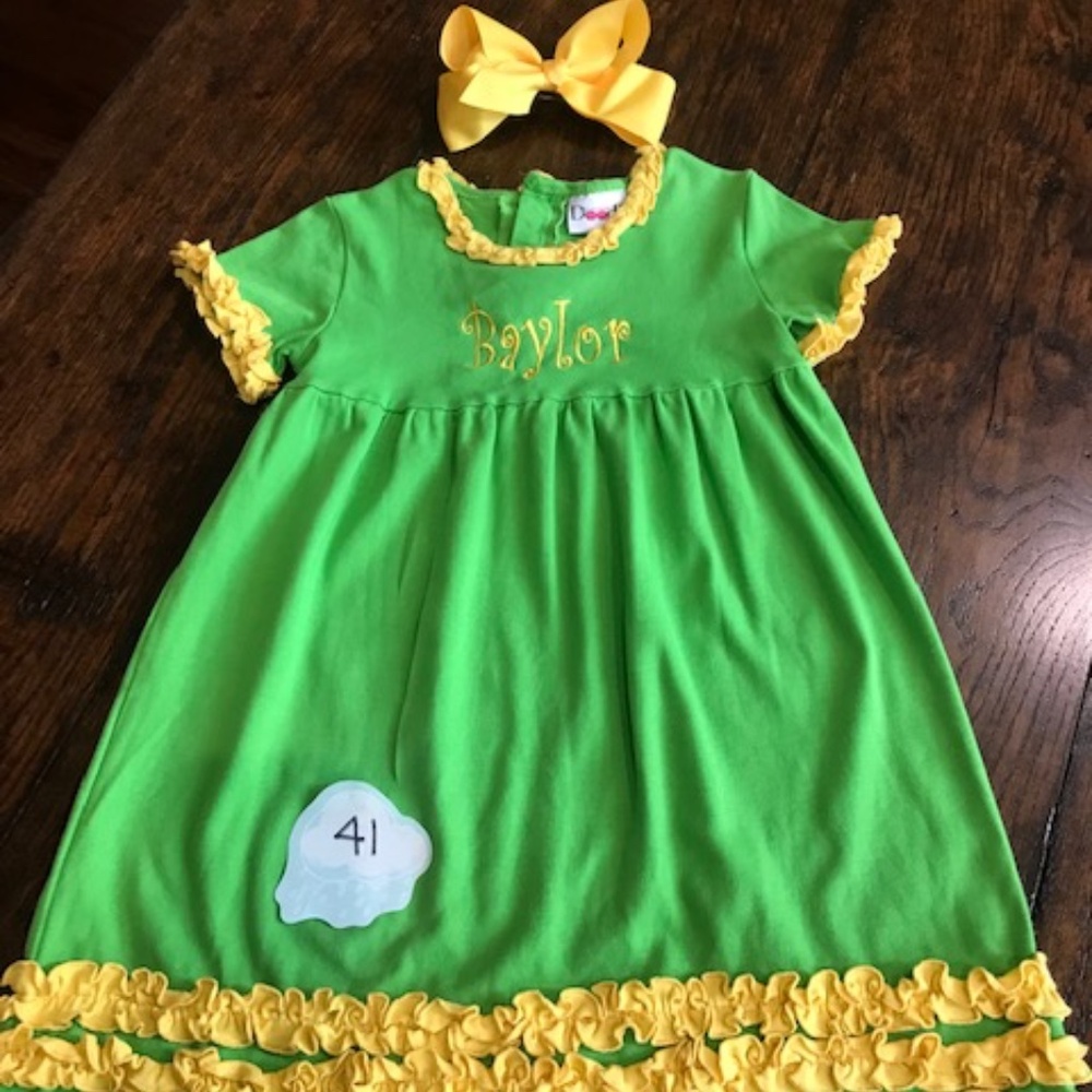 #41 - Doodle BAYLOR Dress & Bow - Size 6/7